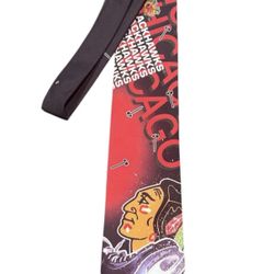 Chicago Blackhawks Vintage Men’s Neck Tie Ralph Marlin & Co. NHL 1994 Black Red