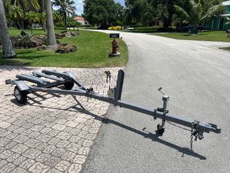 Galvanized Jet ski trailer or small boat up to 16’. New winch, new carpet, LED lights. Ready to load….