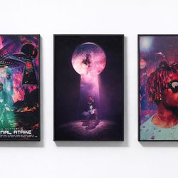 Lil Uzi Vert Eternal Atake Framed Posters Set of 3