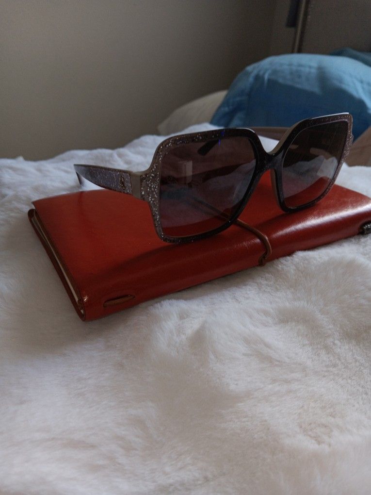 Women's Jimmy Choo Sunglasses Glitter Embelished Square Frame