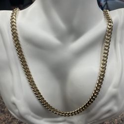 10k Gold Cuban Chain 26” Long