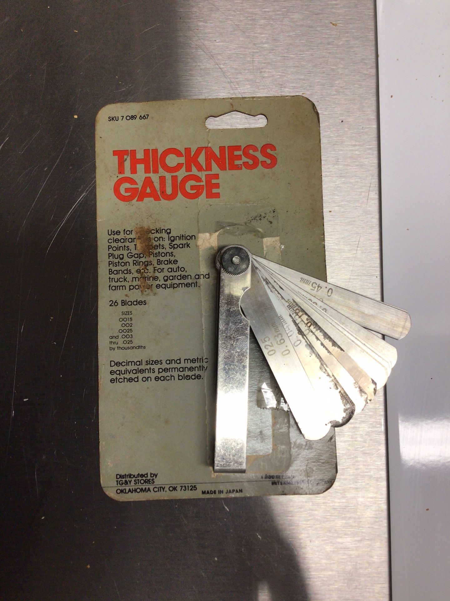 Thickness Set, 26-blades,decimal / metric Sizes, Flat Leaves