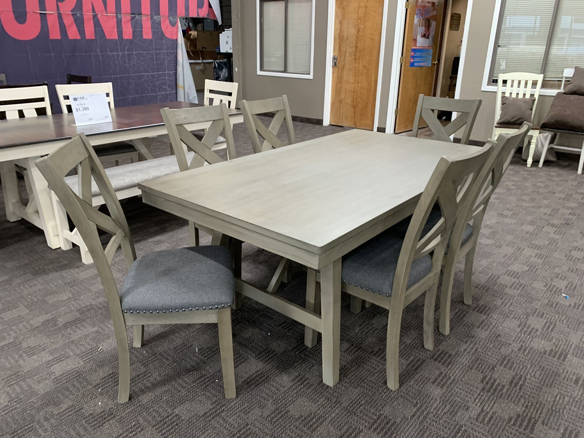 Grey Dining Kitchen Table