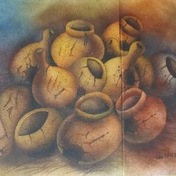 Tataa Nshue - Sand & Acrylic paint