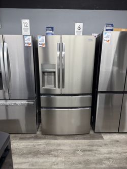 Frigidaire Gallery 36 Inch Wide Counter Depth Four Door Refrigerator In Smudge Proof Stainless Steel 😍