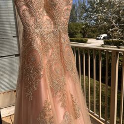 Sweet 16/ Quinceanera Rose Gold Dress/ Size 0