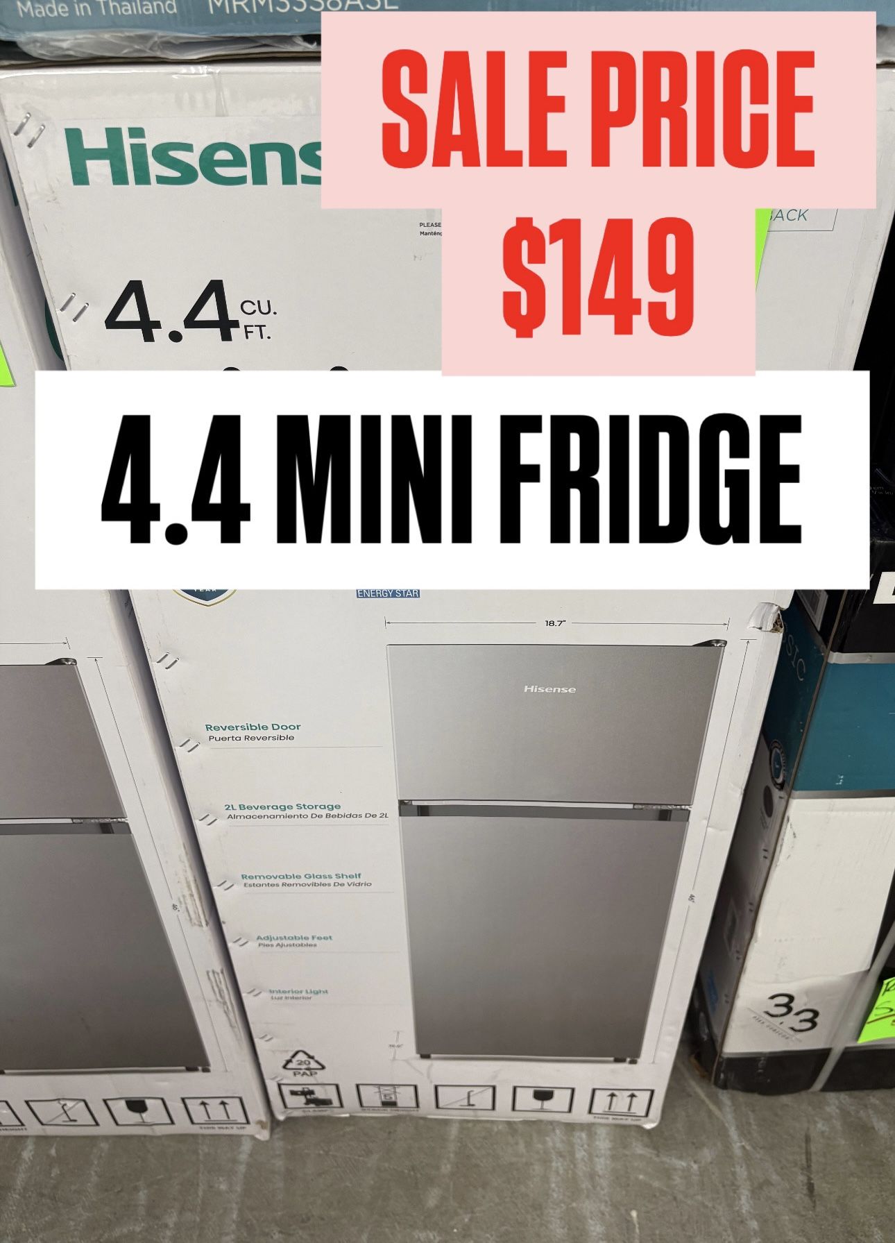 4.4 Cu Ft Mini Fridge