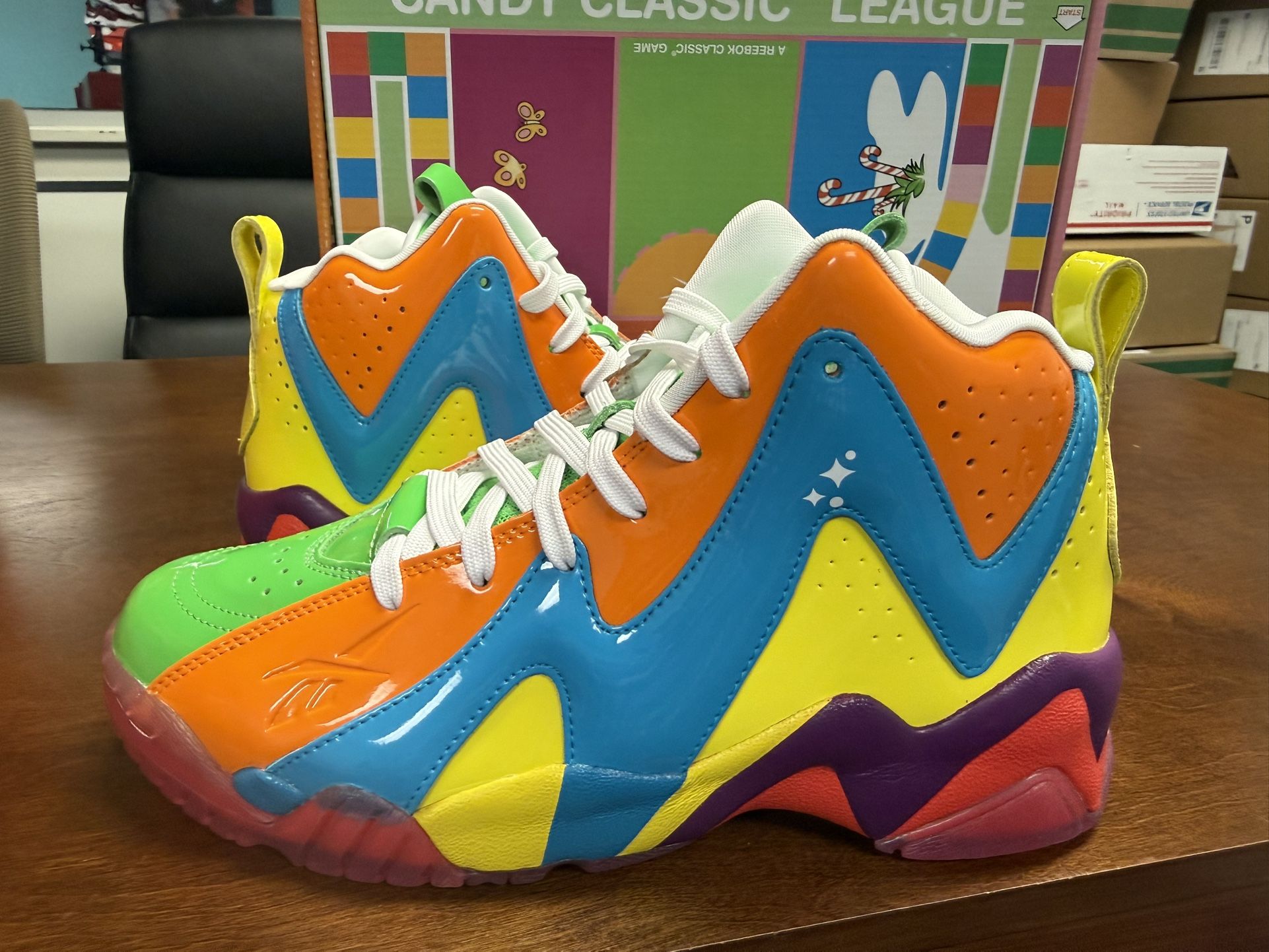 Reebok Kamikaze II Candy Land Basketball Shoes Size 8 Candy Classic League