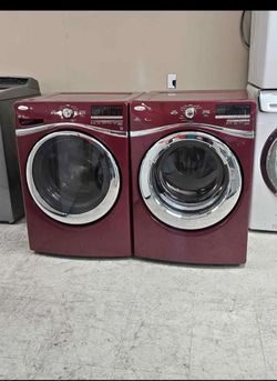 🔥 Whirlpool Duet Front-Load Washer & Dryer Set – Red Cranberry Finish 🔥