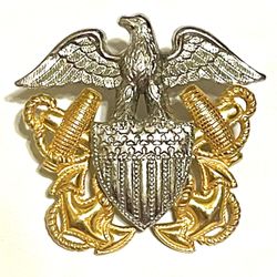 WW2 Navy Hat Badge 