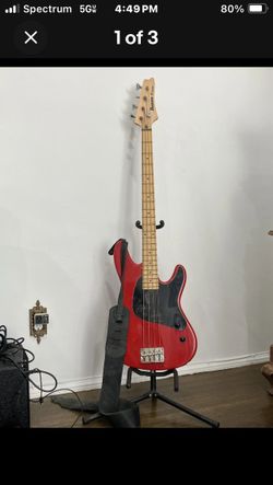 Ibanez tr 50 bass guitar red  4 string 
