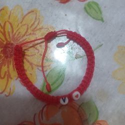 V Letter Red Bracelet 