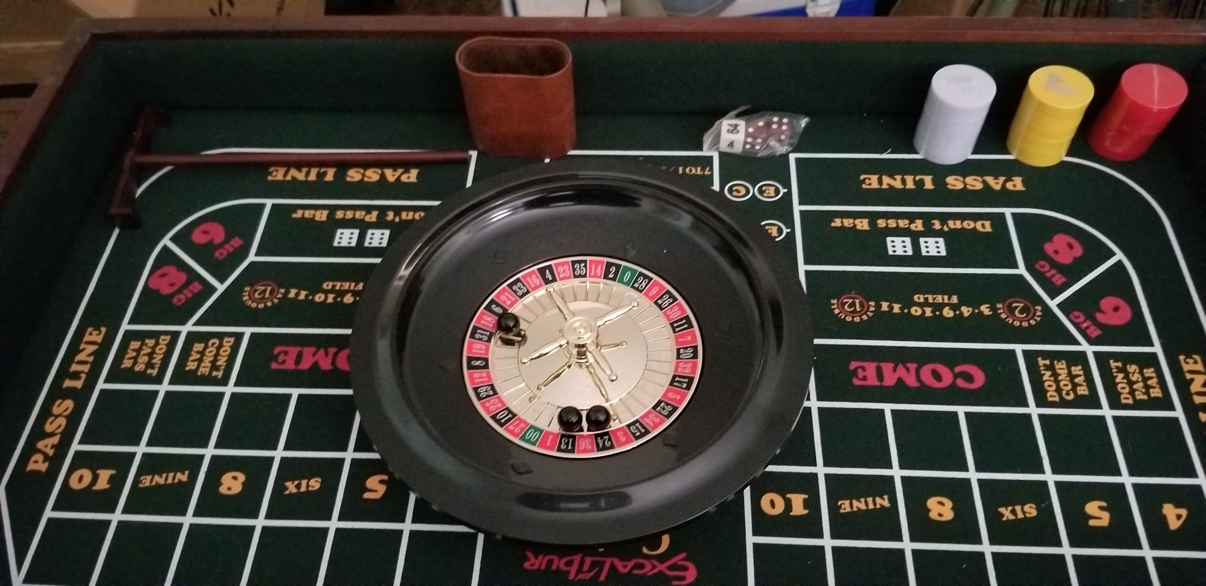 Craps and Roulete tables
