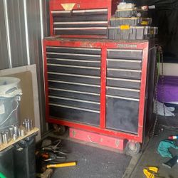Craftsman Roll Away Toolbox  With Some Tools In It