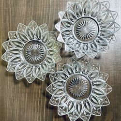 Vintage Federal Glass: Clear Petal Candy Dish.