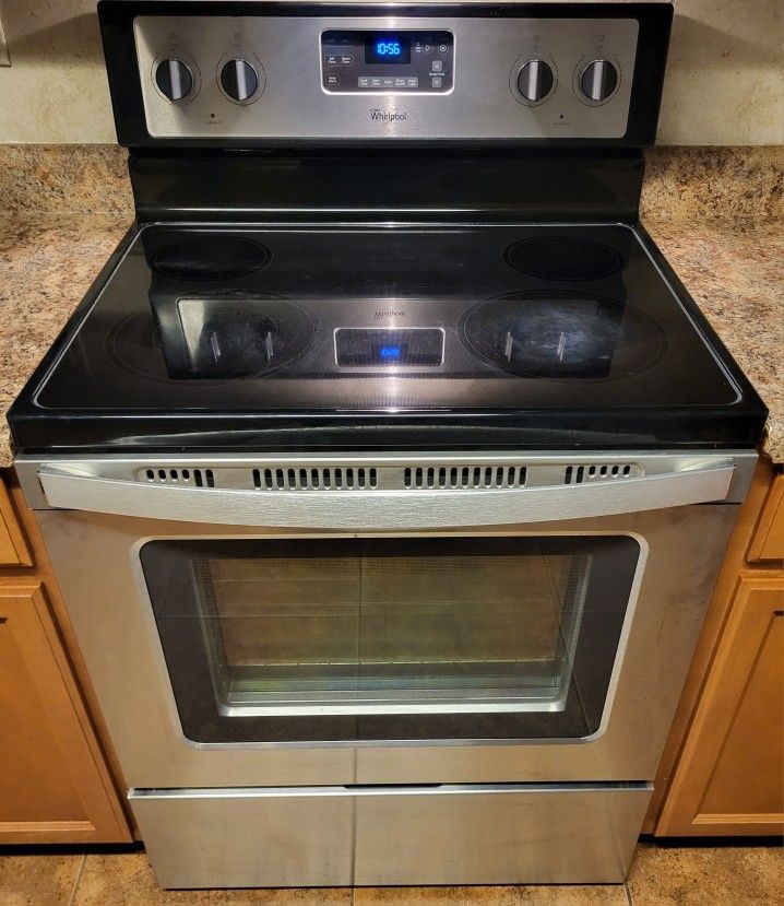 Stainless Steel Whirlpool 30" Electric Glass Top Stove