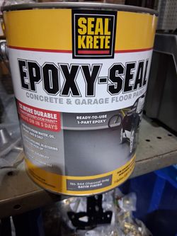 Sealkrete bt rustoleum epoxy seal in charcoal gray for concrete floors wood etc