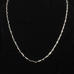 19.5" x 4mm 14k White Gold Filled over Stainless Steel Fancy Link Chain Necklace. NWOT