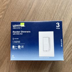 Leviton Rocker Dimmers With Slide Bar 3 Pack