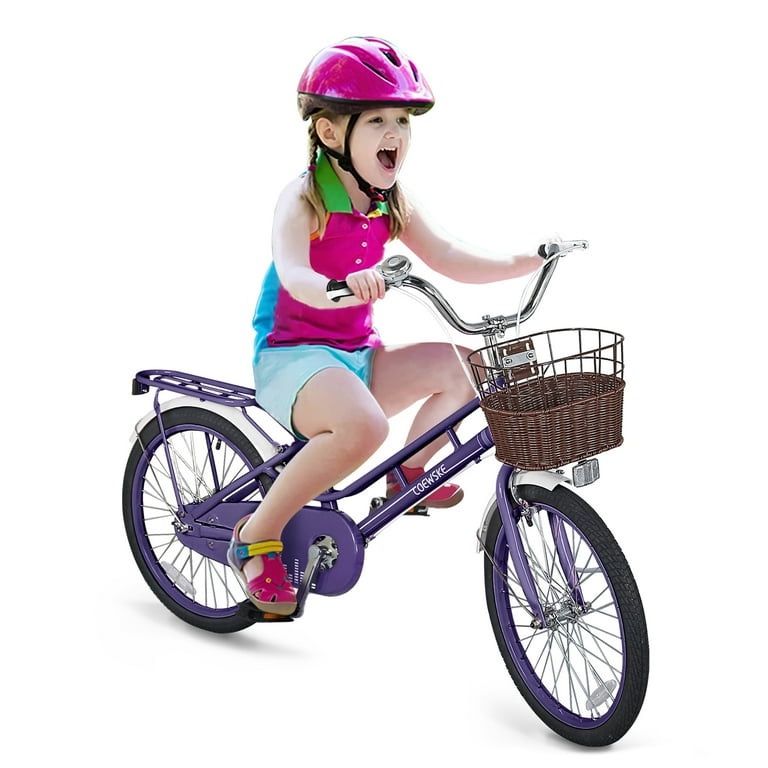 0575  Coewske Kids Bike 20 inch Boys Girls Bicycle with Hand Brake and Kickstand, Purple