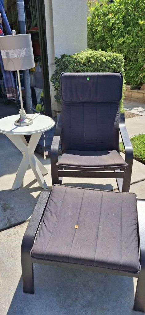 Ikea Chair with Ottoman