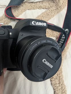 Canon T7I with 2 lens SD card, bag and Neewer flash