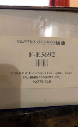 92-98 bmw E 36 3 series fog lights glass