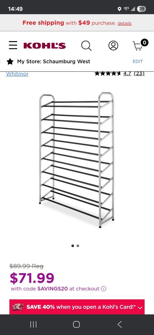 Metal Shoe Rack