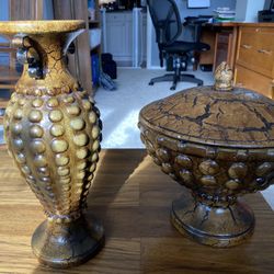 Matching bowl & candle pedestal