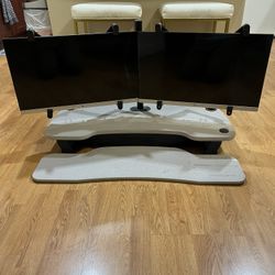 Dual HP 25 Inch Monitors With Stand Included