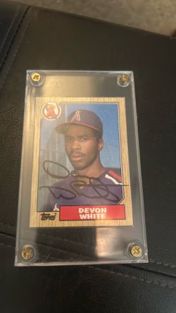 Devin White baseball card angels autographed