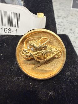 18KT Gold Dragon Pendant 41168-1