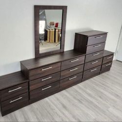Dresser With Mirror,  Chest And Two Nightstands💫 Items Are Also Sold 
