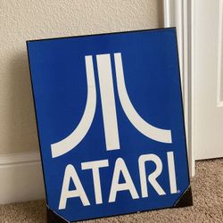 Atari sign picture in  black frame.. new 