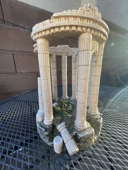 Top Fin Roman Sanctuary Bubbler Aquarium Ornament