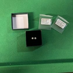 Unisex Moissanite Earrings 5.0mm 