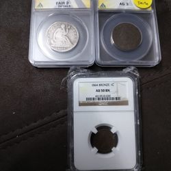 Antique Silver Copper Coins