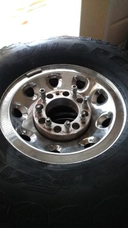 LT315/75R16 set of heavy duty rims tires and adapters