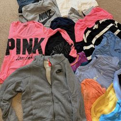 Women’s Clothes Size Small Clean, Smoke, Pet Free House No Stains Total 37 Pieces  Pink, H&M, Nike