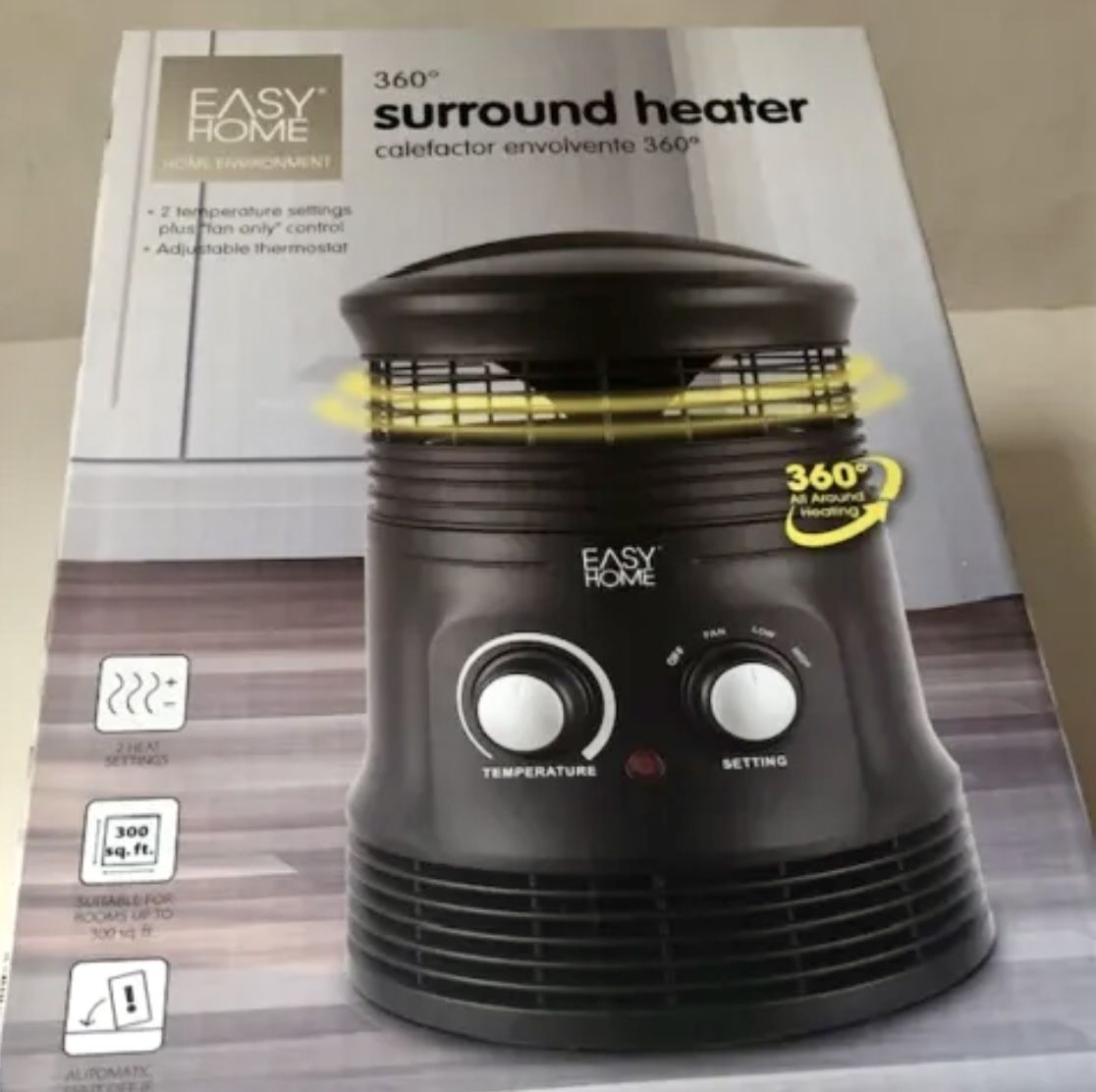 Brand New Easy Home 360 Surround Heater in Black for Sale in Menifee, CA -  OfferUp