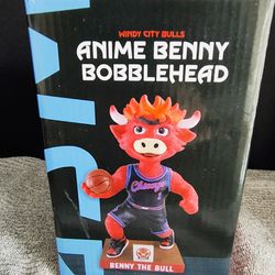 New Benny The Bull Anime Bobblehead From Windy City Bulls' 1/2/2026 Game v Magic
