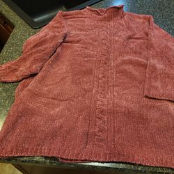 Women 4XL Willow Bay high neck naroon heavy sweater Lot 08