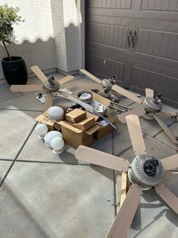 Ceiling fans, and light fixtures for sale