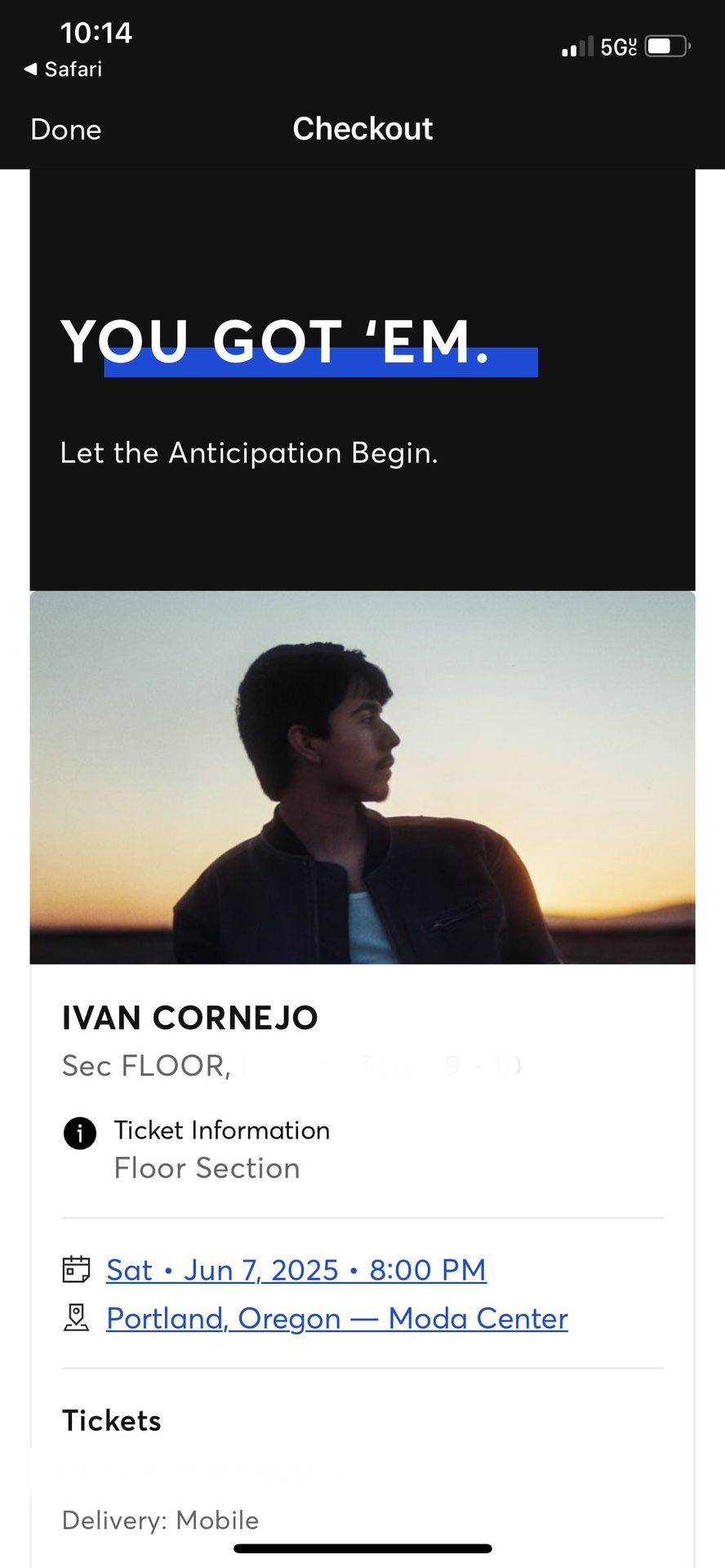Ivan Cornejo Tickets