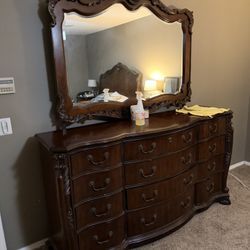 Bed Frame And Matching Dresser 