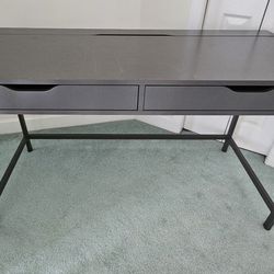 Ikea Alex office desk with drawers And cord compartment table

From non smoking pet free home. Color is gray. Size is in pictures.