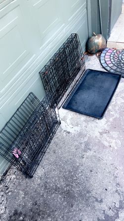 Dog crates 2 crates 1 tray