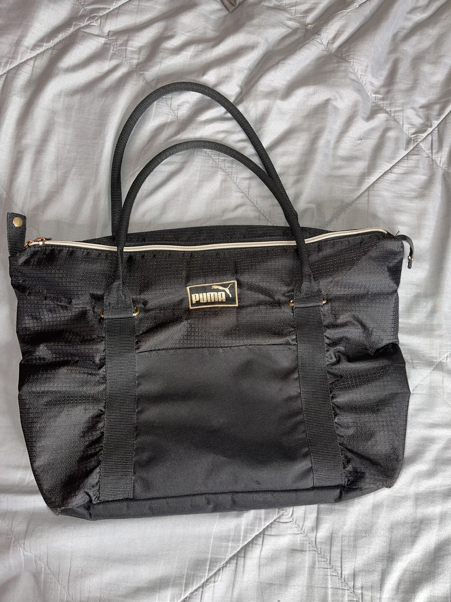 PUMA Evercat Jane Women's Tote Black and Rose Gold Weekender Travel Bag