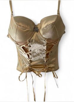 Y2K Corset Gold Top Size L 