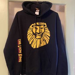 Disney The Lion King Broadway Musical Black Hooded Hoodie Jacket Top SZ S